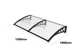 Heavy-Duty Window Door Awning Canopy 1.5M x 1M