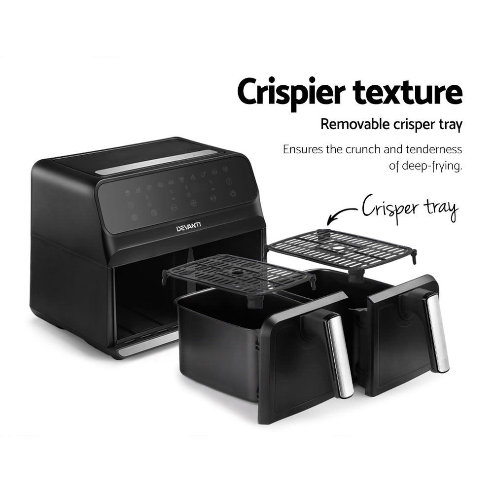 Devanti 8L Dual Zone Air Fryer