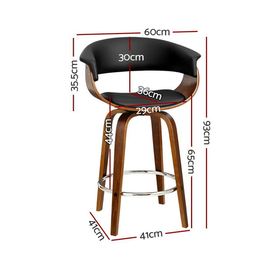 Artiss Cassius Bar Stools - 3 Pack - Black