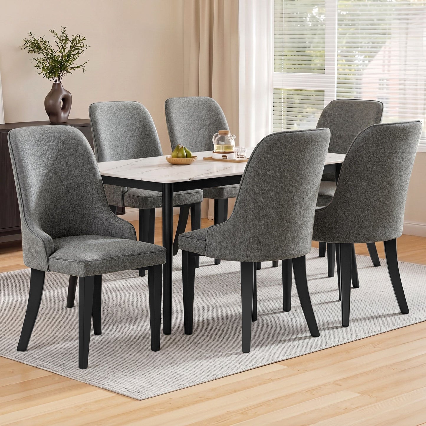 Artiss Dining Chairs Set of 6 - Grey