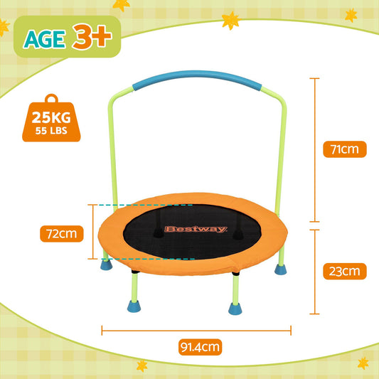 Bestway 36in Foldable Kids Trampoline - Orange