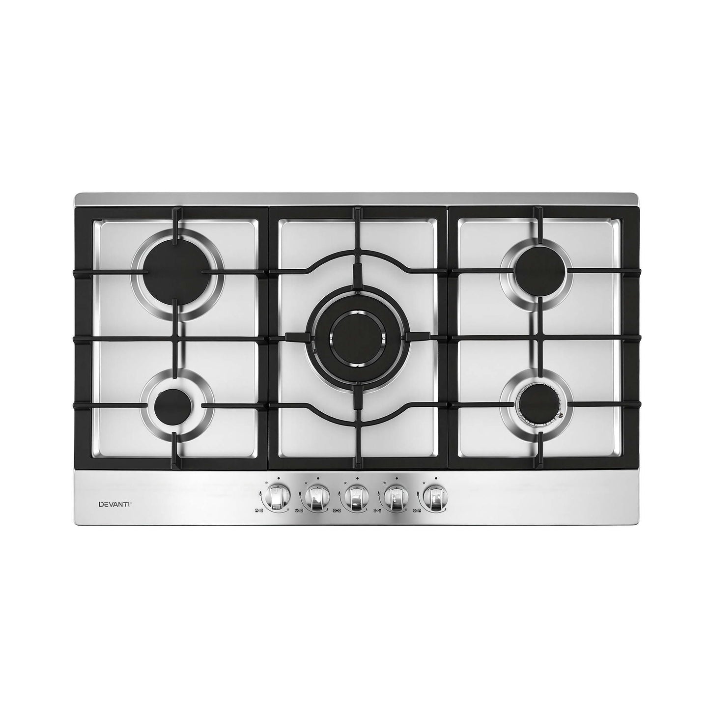 Devanti 90cm 5-Burner Gas Cooktop - Stainless Steel