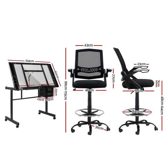 Artiss Drafting Table & Chair Set
