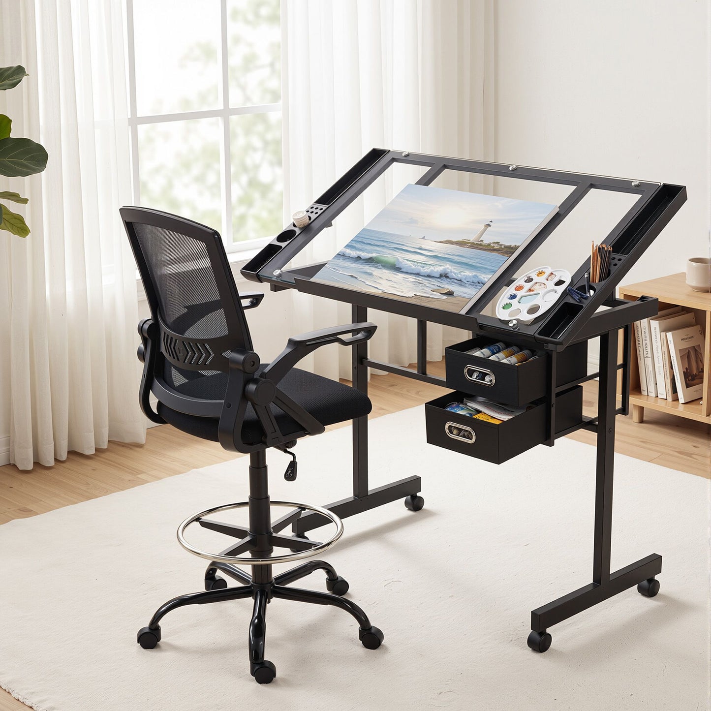 Artiss Drafting Table & Chair Set