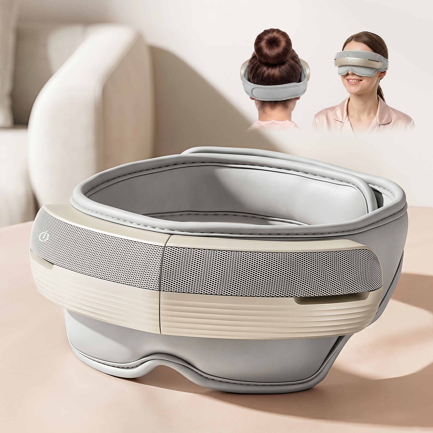 Livemor Eye & Head Massager with Heat - Grey