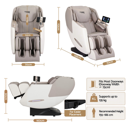 Livemor 4D Massage Chair - Heat & Zero Gravity