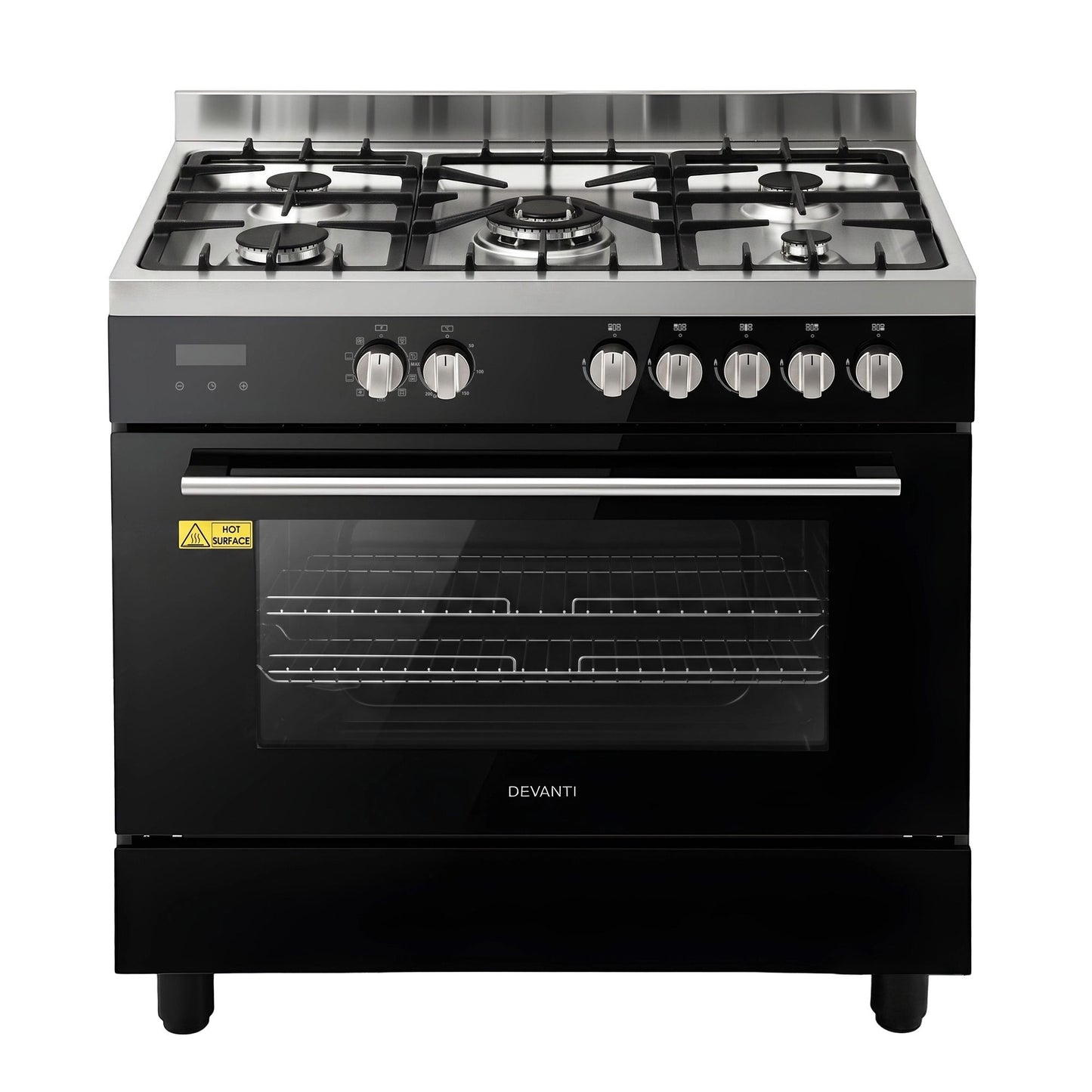 Devanti 90cm Dual Fuel Cooker - 5 Burner