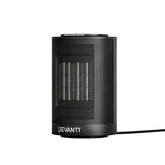 Devanti Electric Fan Heater 1200W - Rapid PTC Heating, 3 Modes, 70° Oscillation, Compact Design with LED Thermostat and Safety Features
