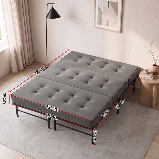Giselle Double Folding Bed with 15cm Foam Mattress