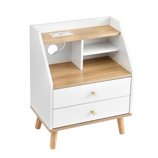Artiss Bedside Table with Charging Station