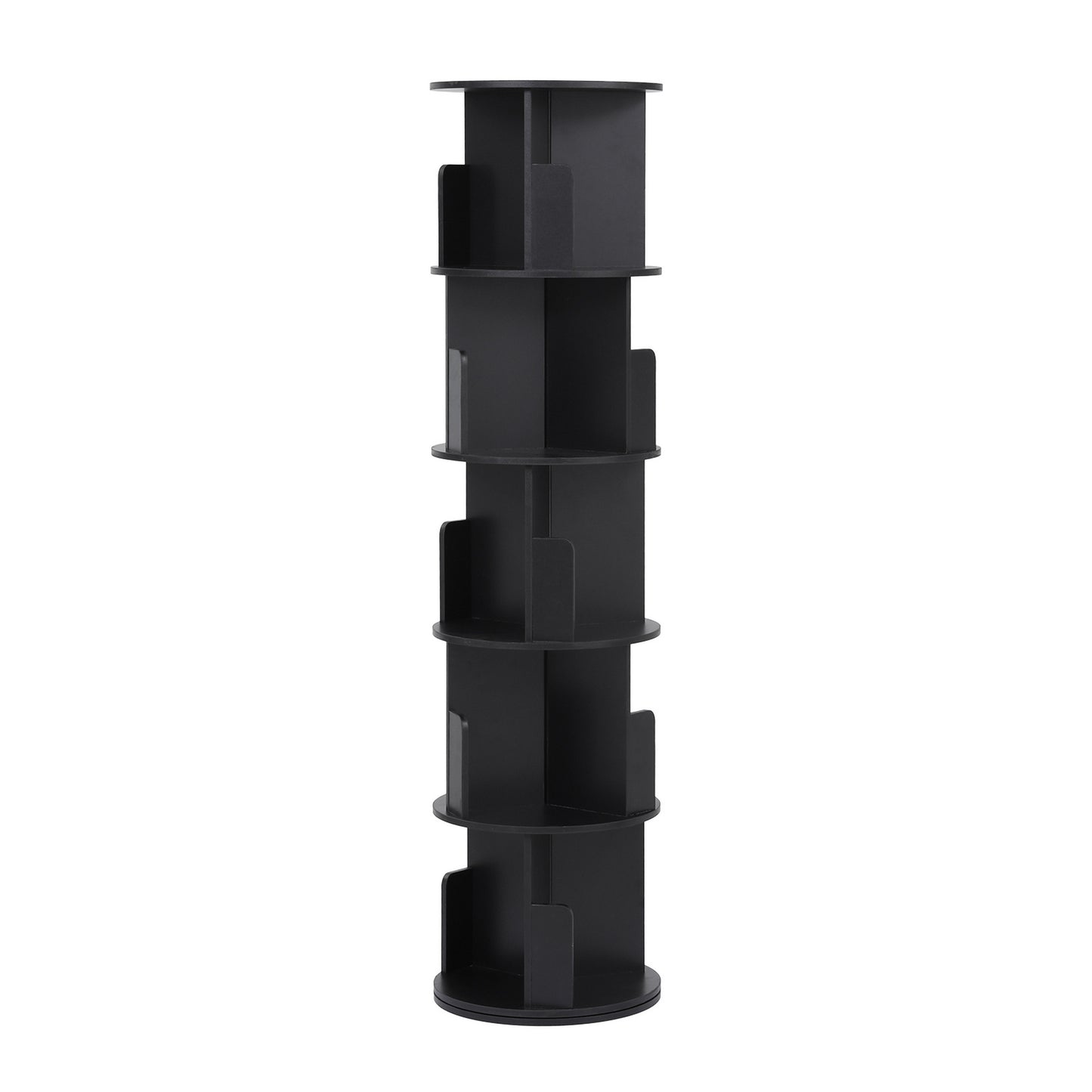 Artiss 5-Tier Swivel Bookcase - Black