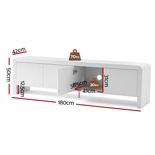 Artiss 180cm TV Unit Storage Cabinet - White