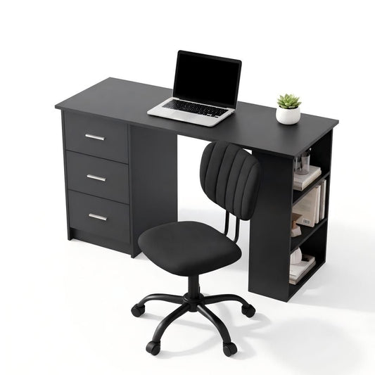 Artiss 120cm Desk & Chair Set - black