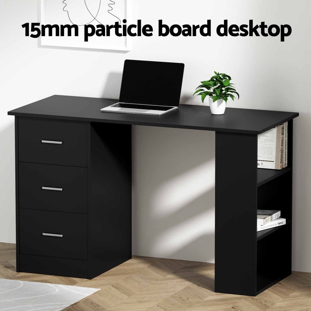 Artiss Office Desk & Chair Set 120cm Computer Desk Shelves for Home Office Study