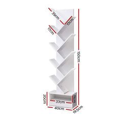 Tree Bookshelf 9 Tiers White