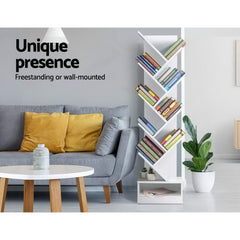 Tree Bookshelf 9 Tiers White