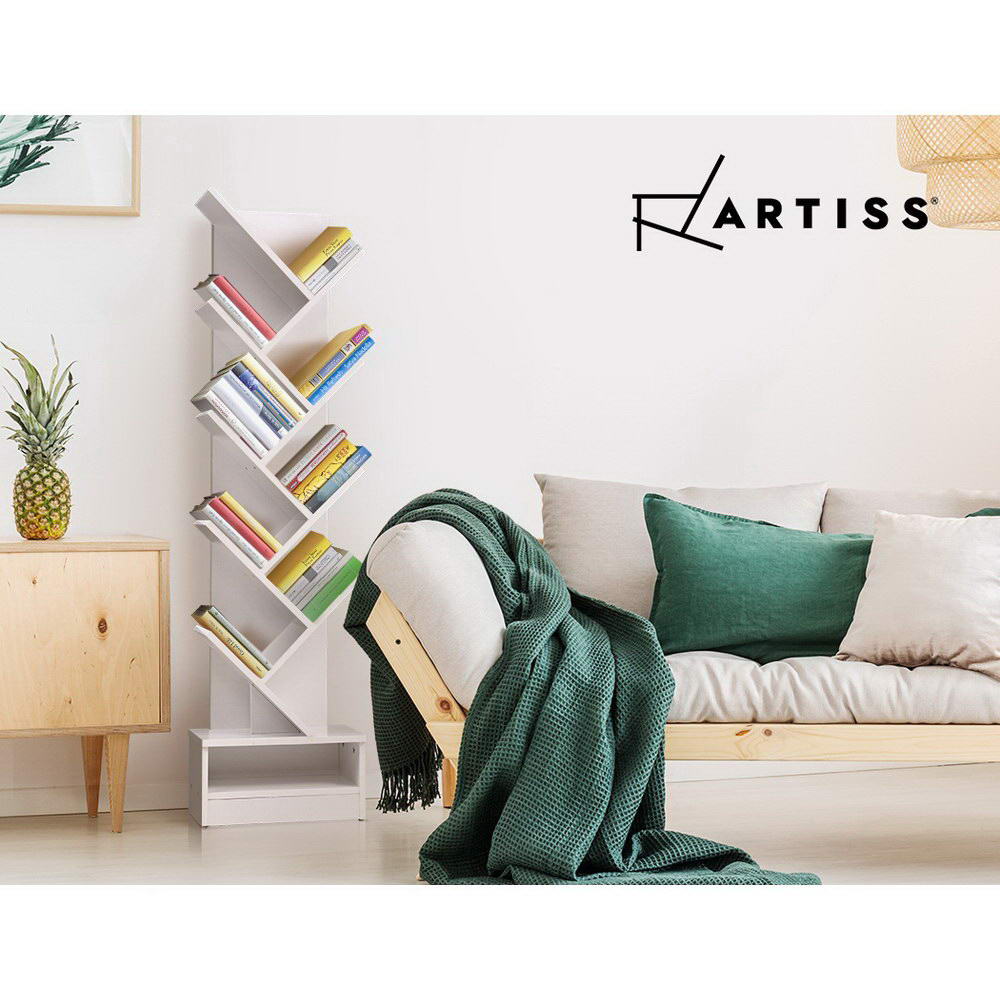 Tree Bookshelf 9 Tiers White
