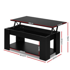 Lift-top Coffee Table Black