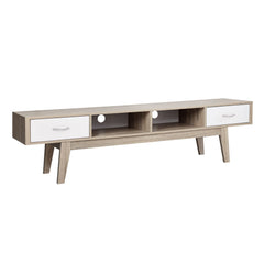 Oak White TV Cabinet Entertainment Unit 180cm