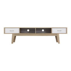 Oak White TV Cabinet Entertainment Unit 180cm