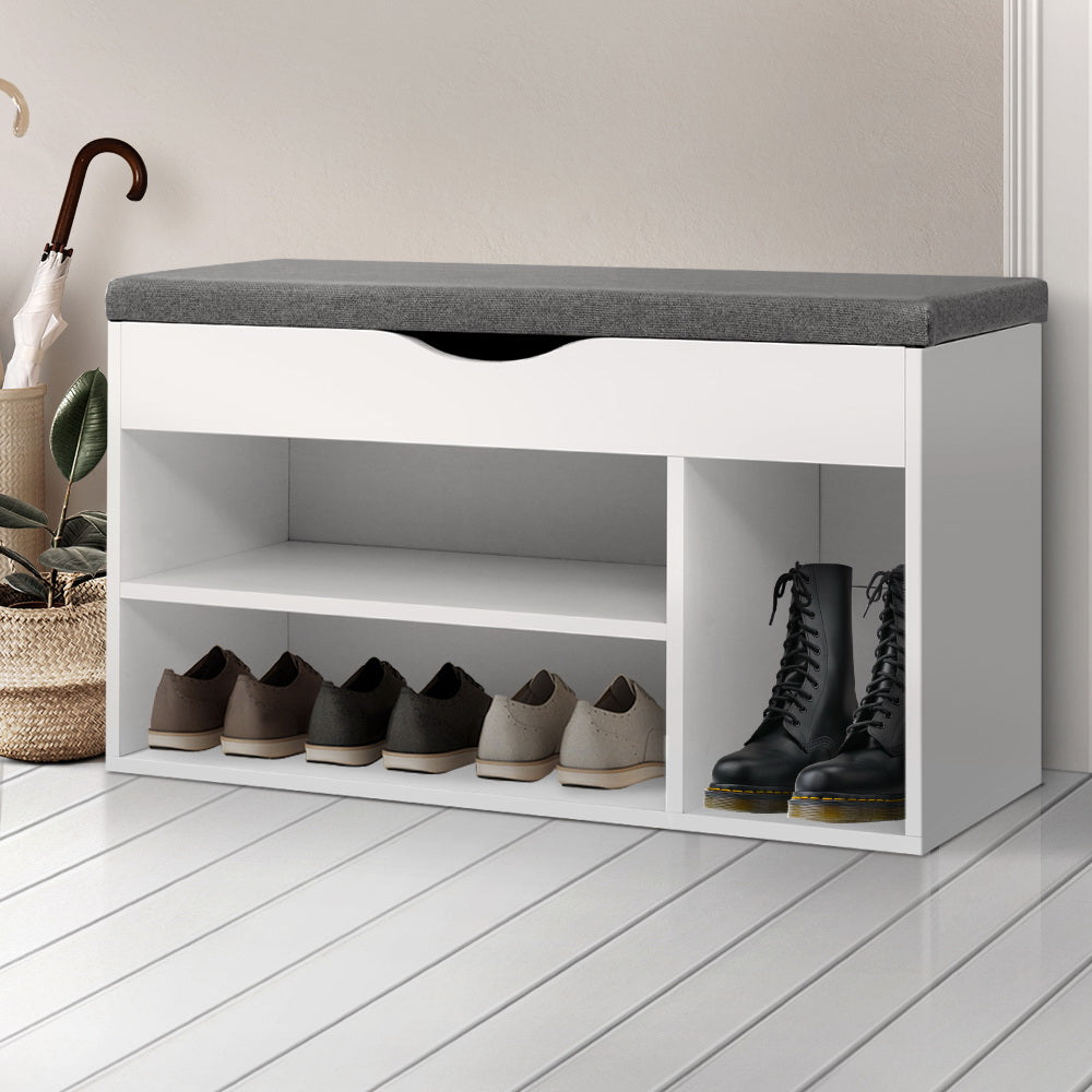 Shoe Rack Bench Shoe Cabinet White
