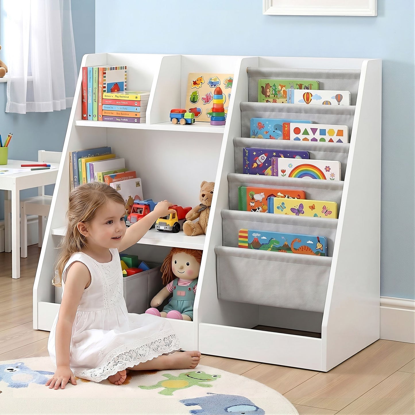 Keezi Kids Bookshelf & Toy Storage Rack