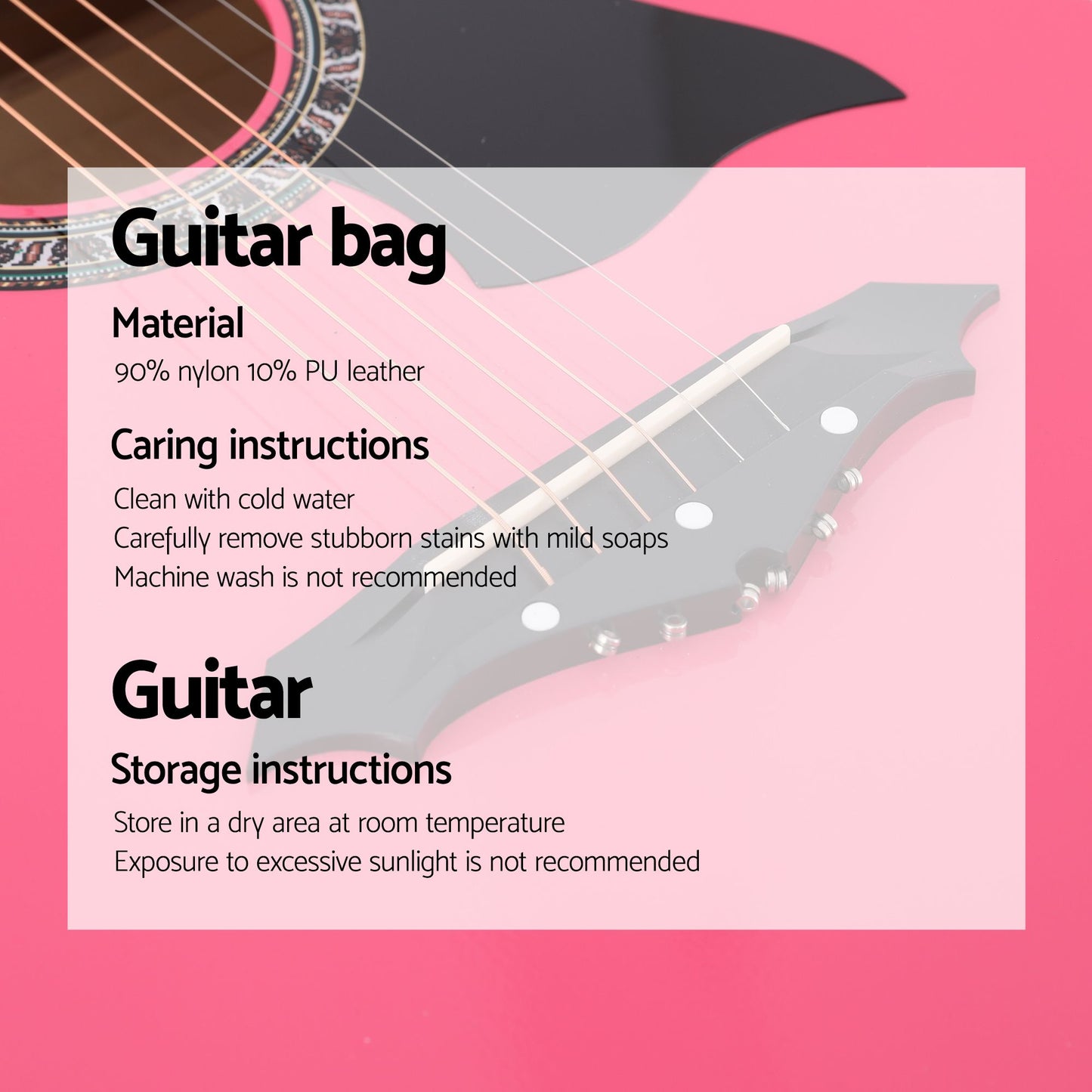Alpha 38-inch Acoustic Guitar - Pink