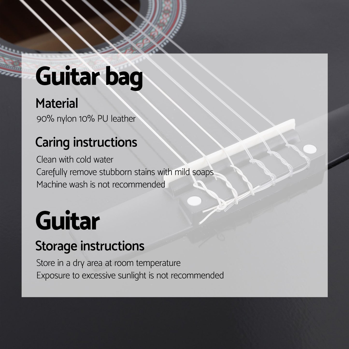 Alpha 38-inch Classical Guitar - Black