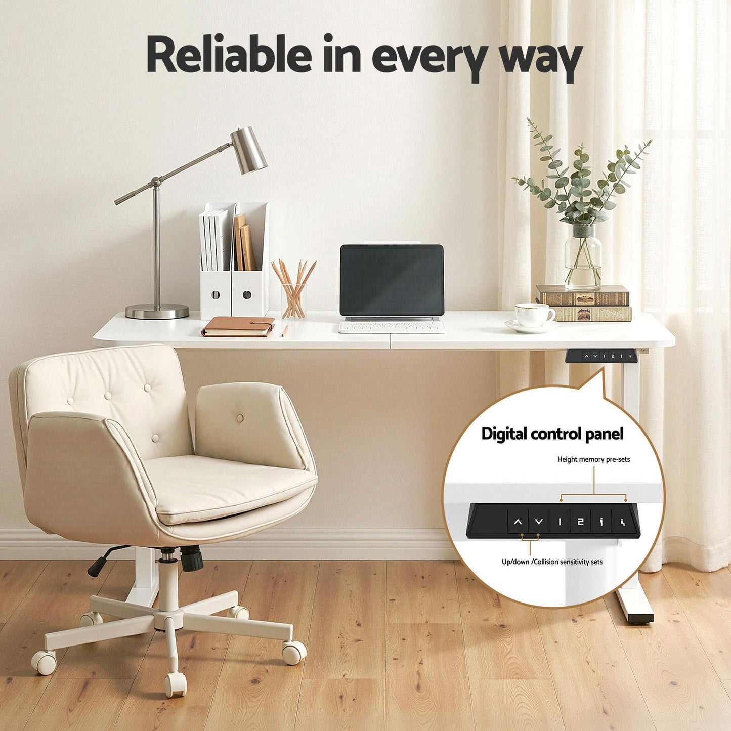 Artiss Criss Cross Chair & 140cm Standing Desk Set