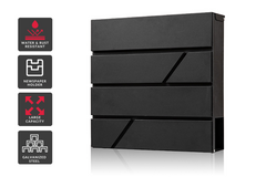 Wall Mounted Letterbox Key Lock Slash Mailbox