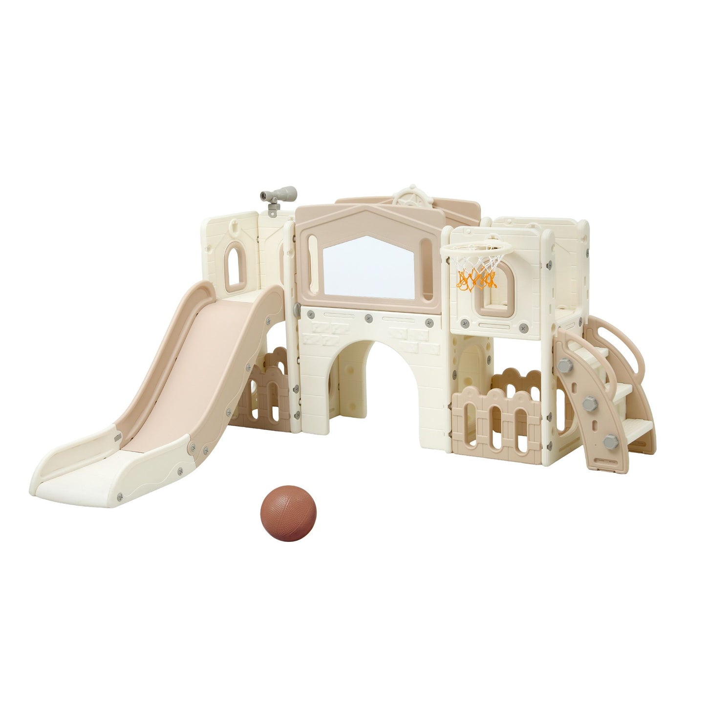 Keezi Beige Kids Slide Playset