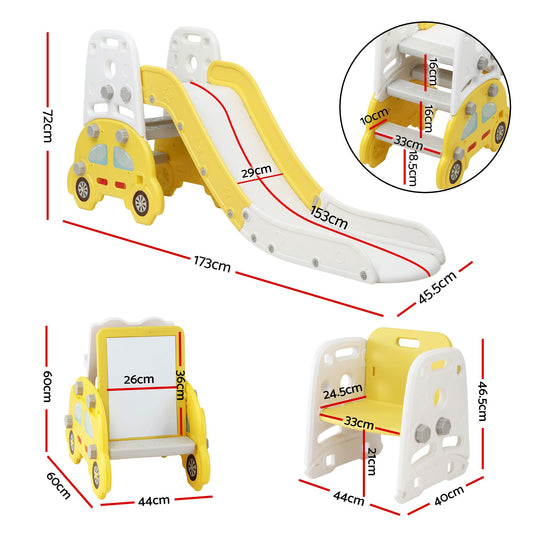 Keezi Kids Indoor Slide Playset - Yellow