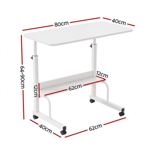 Artiss Sit-Stand Laptop Desk - White, 80cm