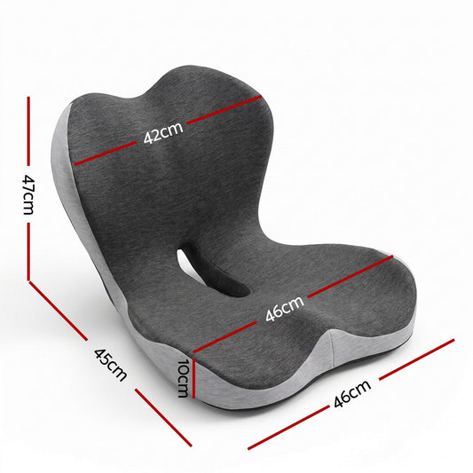 Artiss Lumbar Seat Cushion - grey