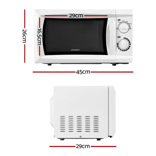 Devanti 20L Microwave Oven 800W - White