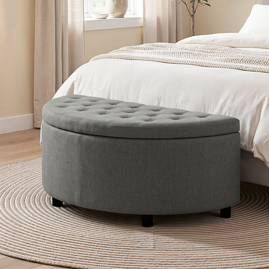 Artiss Storage Ottoman Bench - Grey