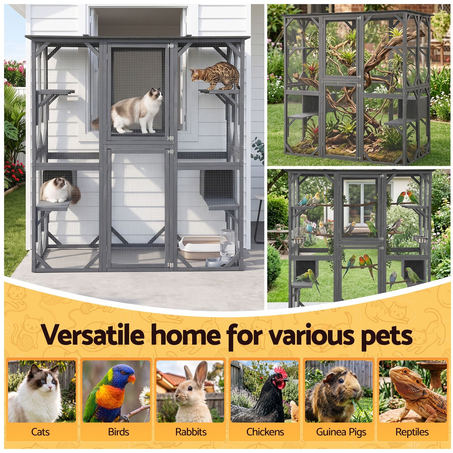 i.Pet Outdoor Cat House - 181cm