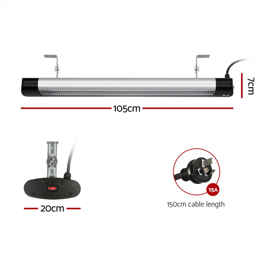 Devanti 2 Pack Outdoor Radiant Heaters - 3000W