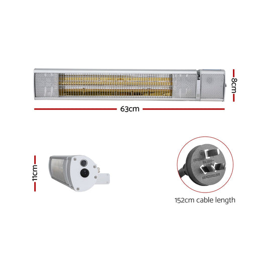 Devanti 2 Pack Outdoor Radiant Heaters - 2000W