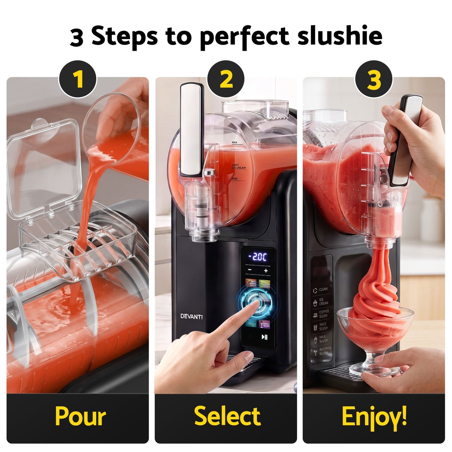 Devanti 2L Slushie Machine - Black