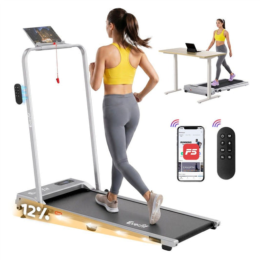 Everfit 3-in-1 Under-Desk Walking Pad Treadmill - Silver