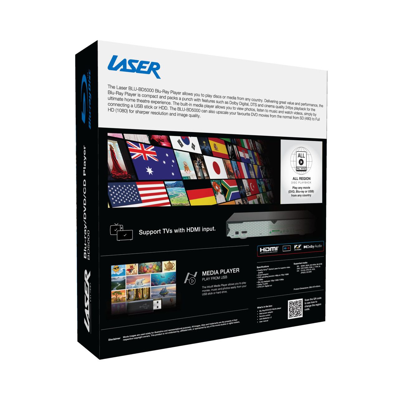 Laser Blu-Ray Player - Multi Region