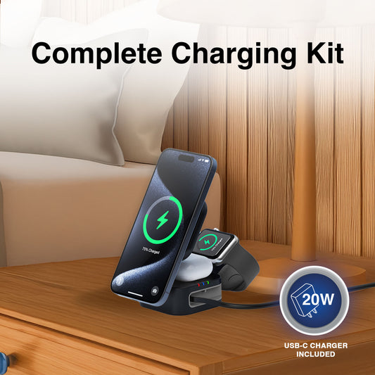 Laser 3-in-1 Wireless Charging Stand