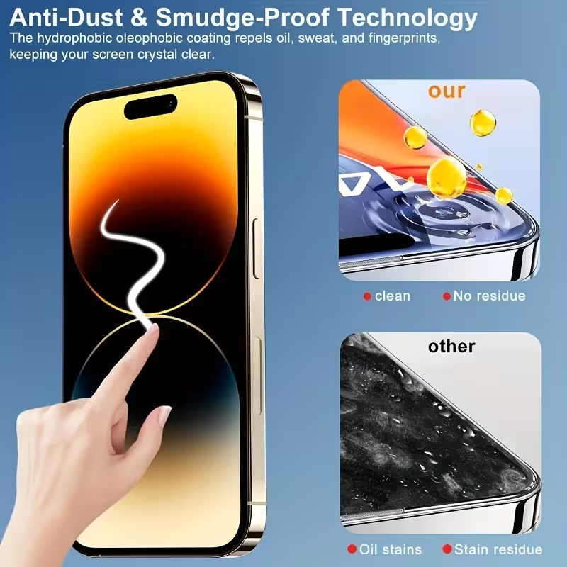 iPhone 14 Privacy Screen Protector 4-Pack