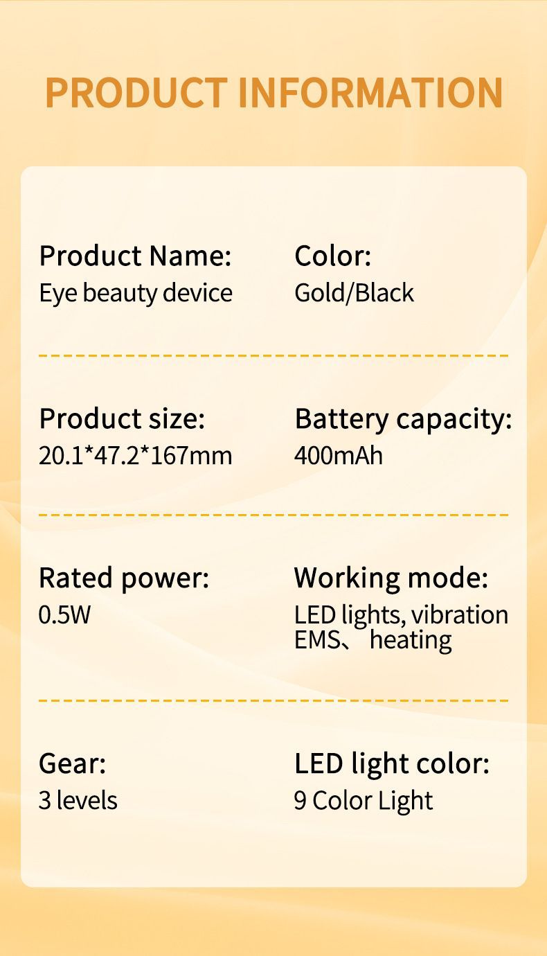 LED Facial Wand - Beige 167mm