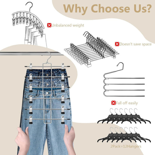 6-Tier Metal Clothing Organiser Hanger
