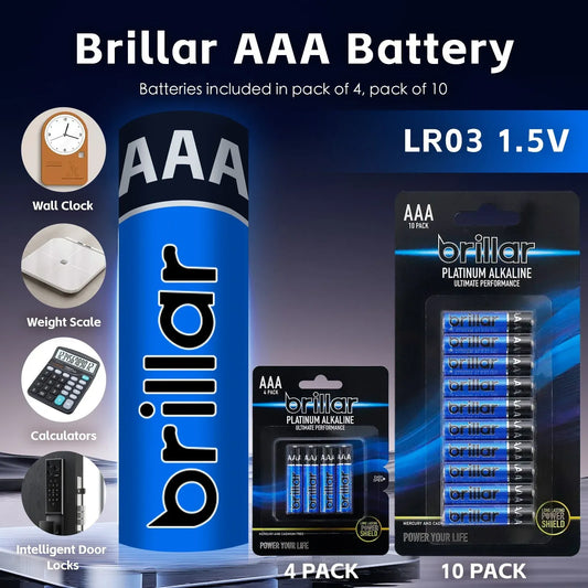 Brillar AAA Alkaline Batteries - 24 Pack