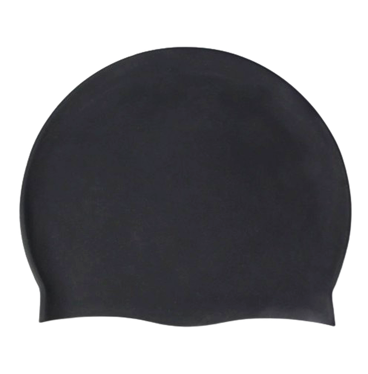 Silicone Swim Cap for Long Hair - Black