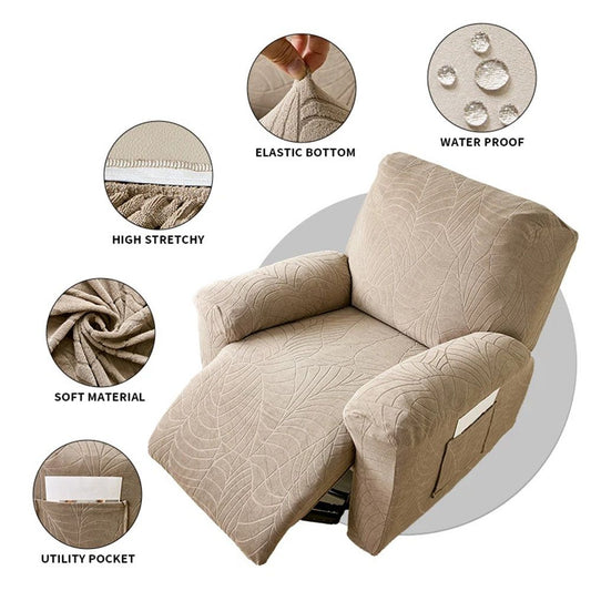 4-Piece Waterproof Recliner Cover Set