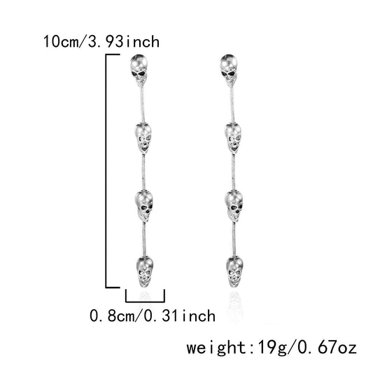 Gothic Pumpkin Ghost Drop Earrings - ER25Y0142-1